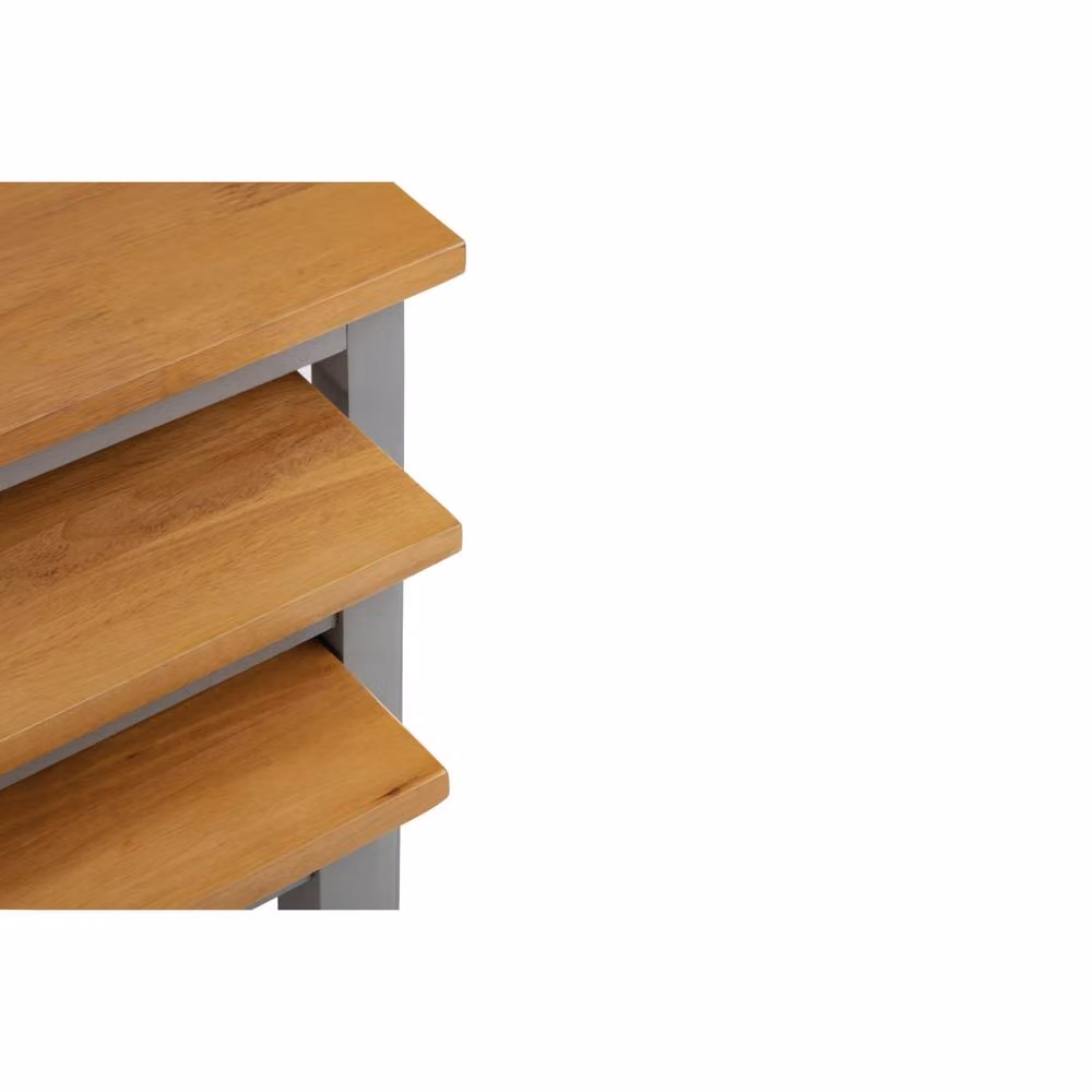 Cheshire Inverlochy Nest Of Tables in Grey and Light Oak – 3