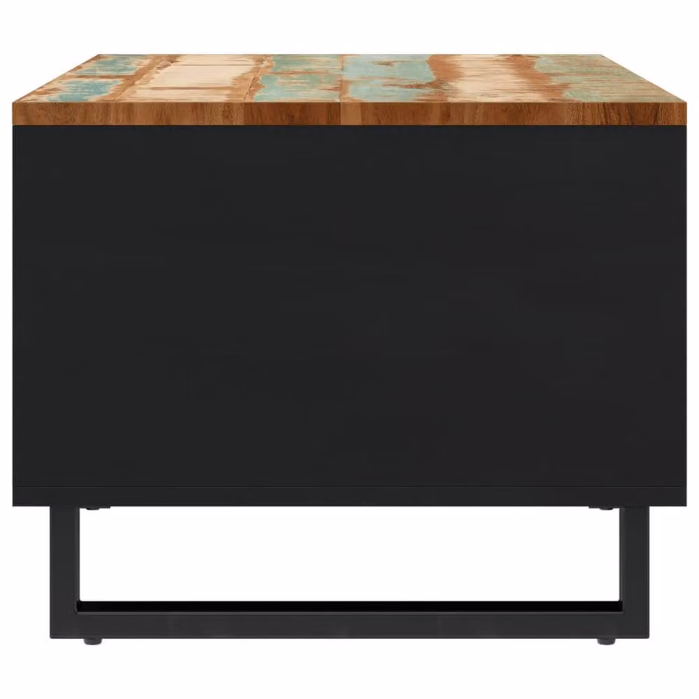 Berkfield Home Green Reclaimed Solid Wood Coffee Table, W: 55 cm, D: 50 cm, H: 40 cm – 4
