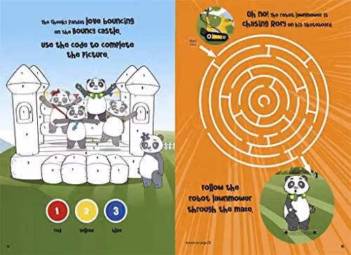 Cheeky Pandas Activity Book by Candle Books, Multicolour Paper Childrens Book – 3