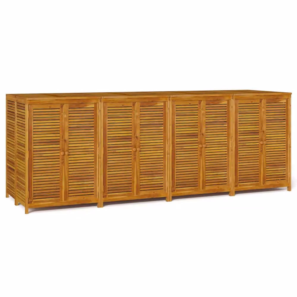 Berkfield Home Garden Storage Box in Brown Solid Acacia Wood, W: 280 cm, D: 87 cm, H: 104 cm – 2