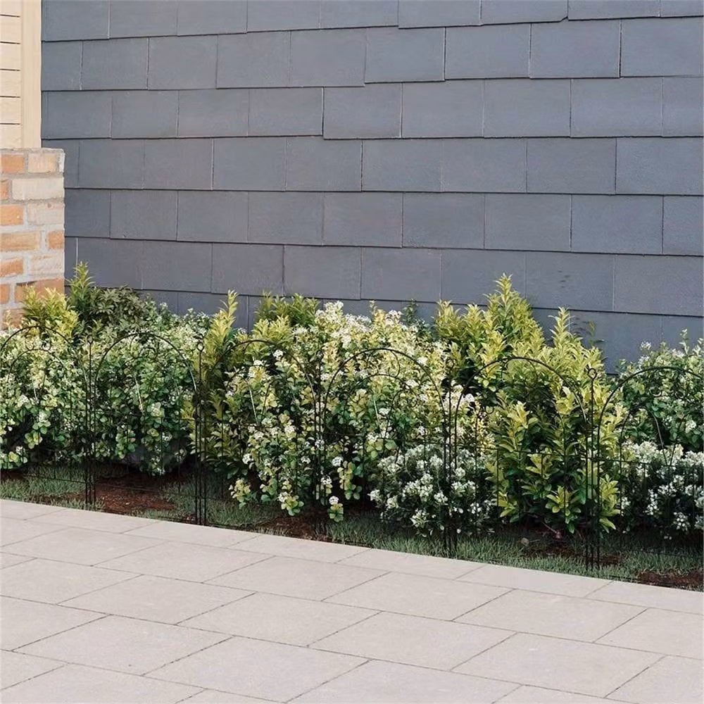 Nordara 10-Pack Metal Garden Lawn Edging Border Fence Panels in Black – 3