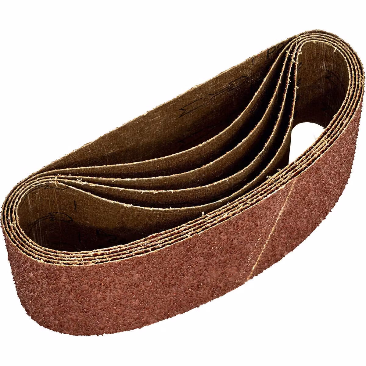 Loops 5 Pack 24 Grit Aluminium Oxide Sanding Belts for Wood, 75mm x 533mm – 3