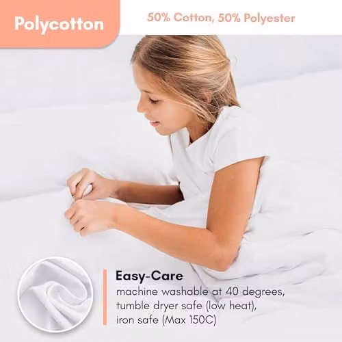 Rapport Home Sophie Floral Polycotton Single Duvet Cover Set in White with 1 Pillowcase, W/D/H: 135 x 200 cm – 2