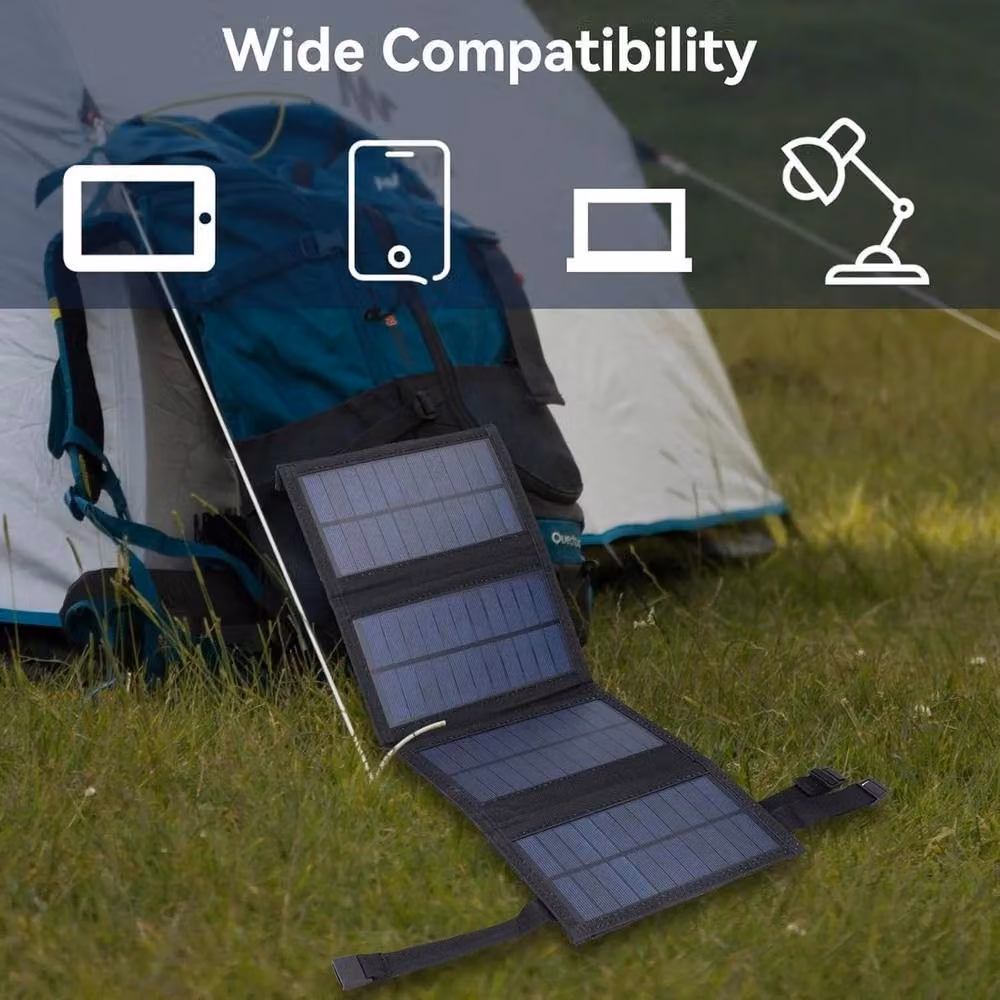 EONLION Portable Foldable Solar Panel Pocket in Black, W: 100 cm, H: 200 cm – 4