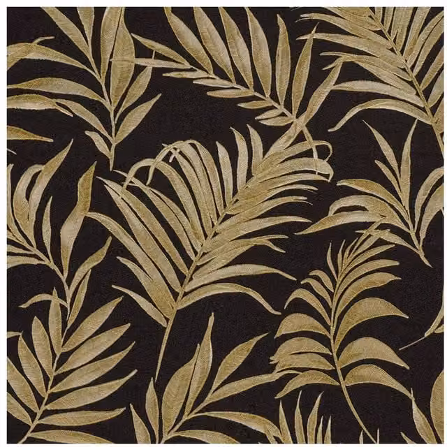 A.S. Création Botanical Floral Textured Wallpaper in Black – 1