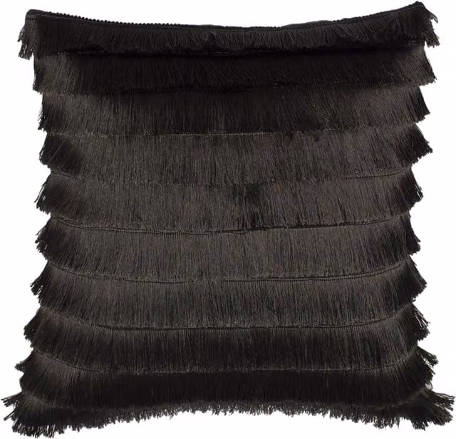 Furn Flicker Square Velvet Cushion in Grey and Black, W/D/H: 45 x 45 x 45 cm – 1