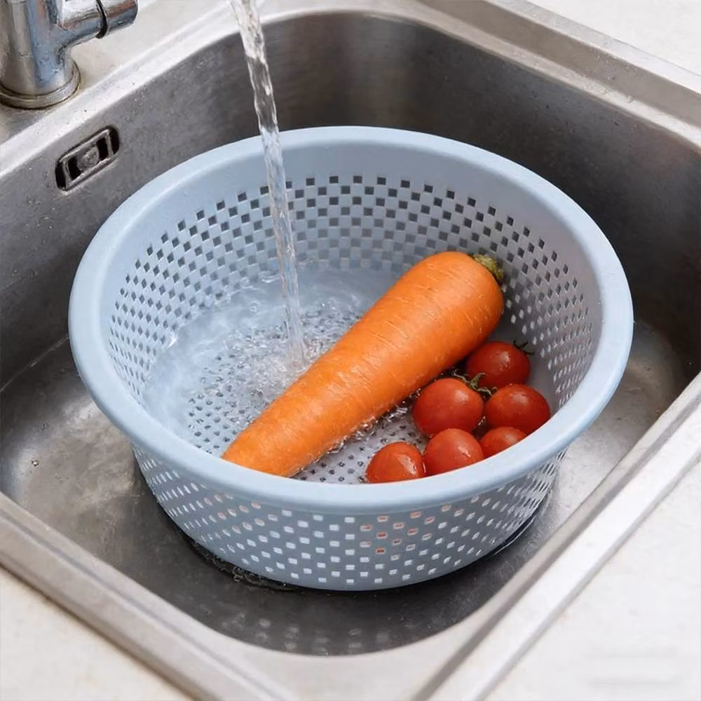 FLAVORA Multicolour Round Plastic Colander Bowl, Diameter: 35 cm – 3