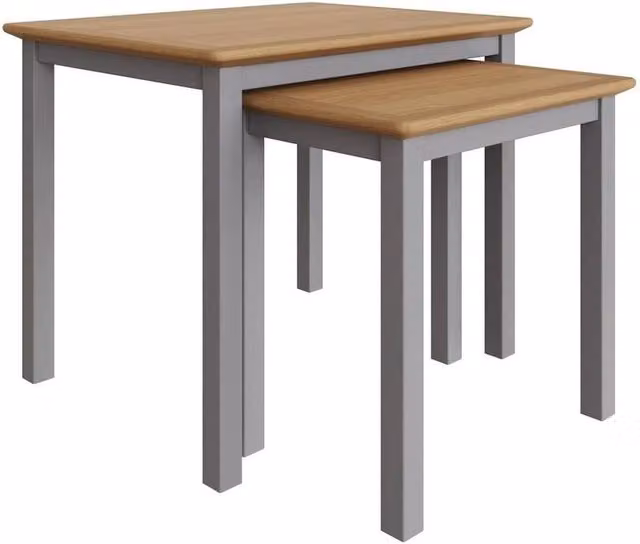Havendro Dove Grey Oak Veneer Nest of Coffee Tables – 1