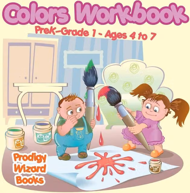 Prodigy Wizard Colours Workbook for PreK to Grade K, Ages 4 to 6, Multicolour Paperback