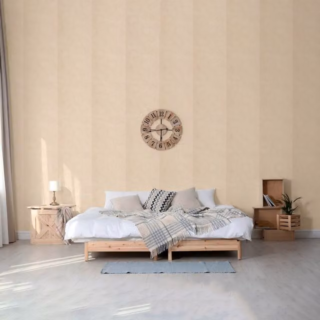 SK Filson Plain Washable Scandinavian Wallpaper in Beige and Blue