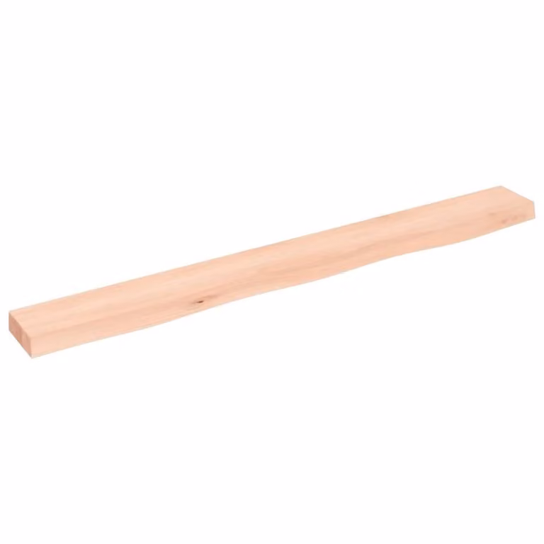Berkfield Home Wall Mounted Oak Shelf in Light Oak, W/D/H: 100 x 10 x 4 cm