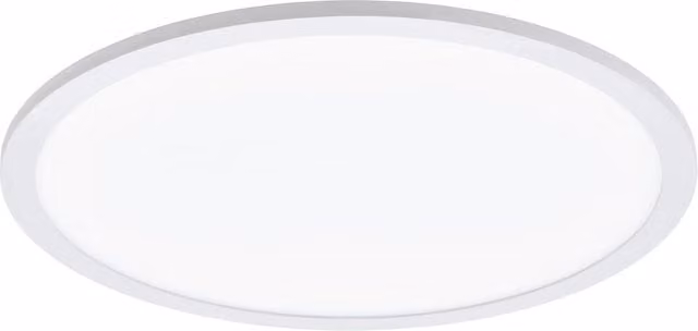 Loops White Flush Ceiling Light with LED Bulb and Remote Control