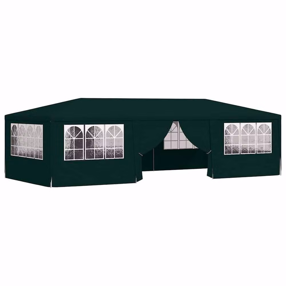 Berkfield Home Professional Party Tent with Side Walls, Green, W: 9 m, D: 4 m, H: 2.75 m – 3