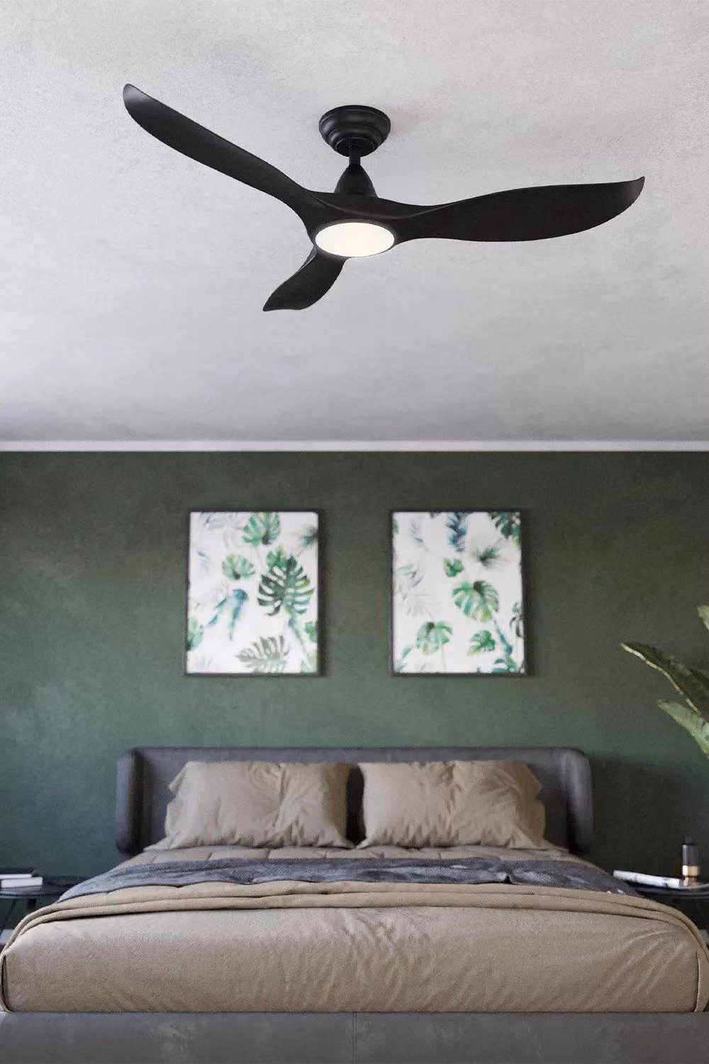 Eglo Cirali 52 LED Ceiling Fan Light with Remote Control and Bulb Included, Black – 4