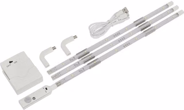 Loops RGB LED Strip Lighting Pack in Multicolour and White with Motion and Dusk Sensors, USB or Battery Powered – 1