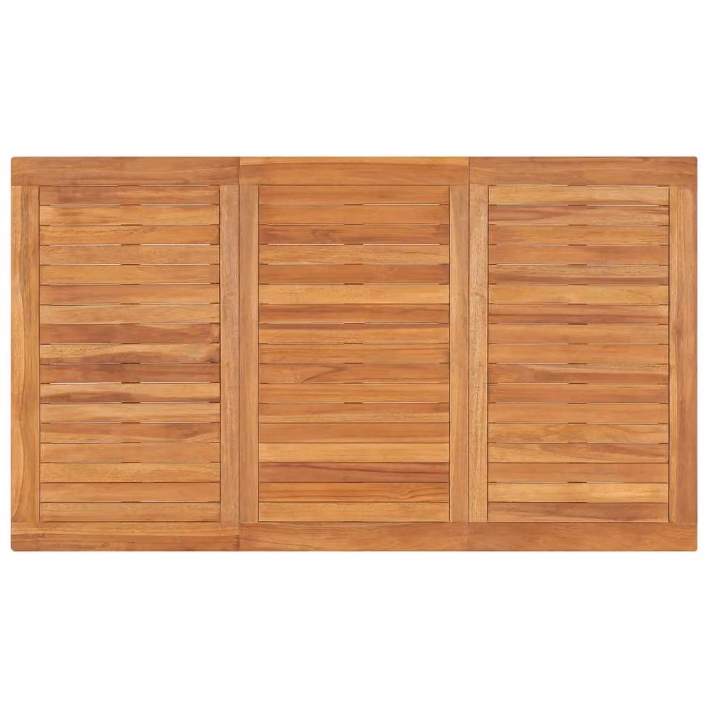 Berkfield Home Garden Modern Lacquered Solid Teak Wood Dining Table in Brown, W/D/H: 140 x 80 x 77 cm – 2