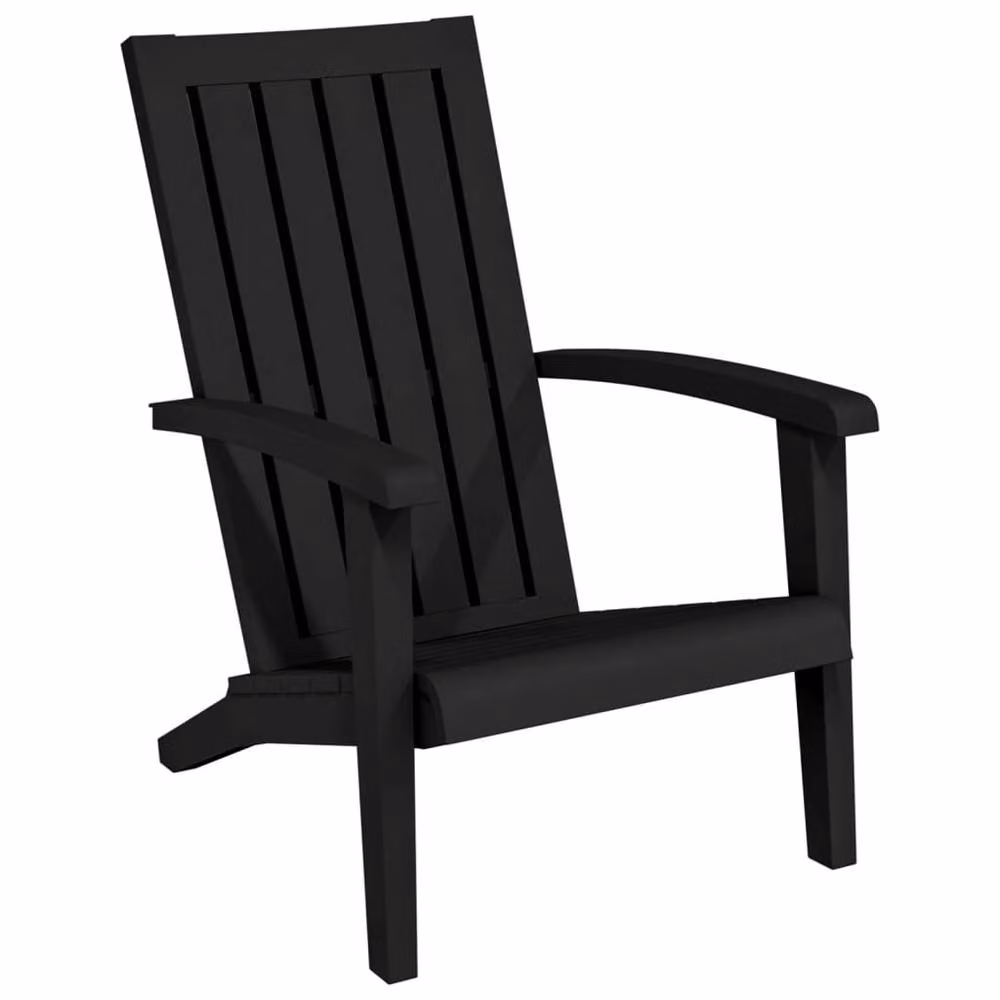 Berkfield Home Beautiful Garden Adirondack Chair in Black Polypropylene – 3