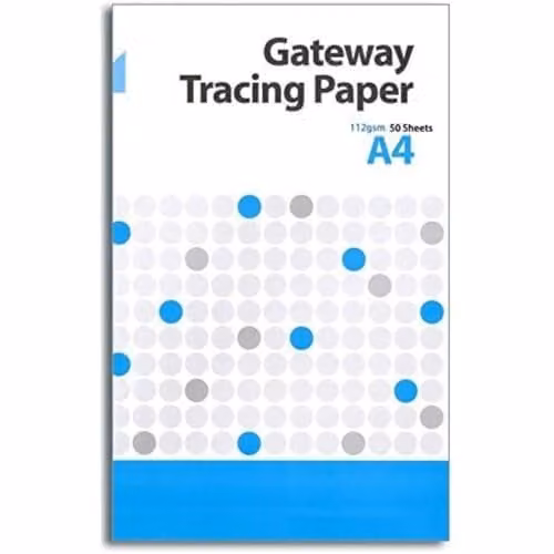 Gateway Natural Transparent Tracing Paper Pad, A4, 112gsm, 50 Sheets