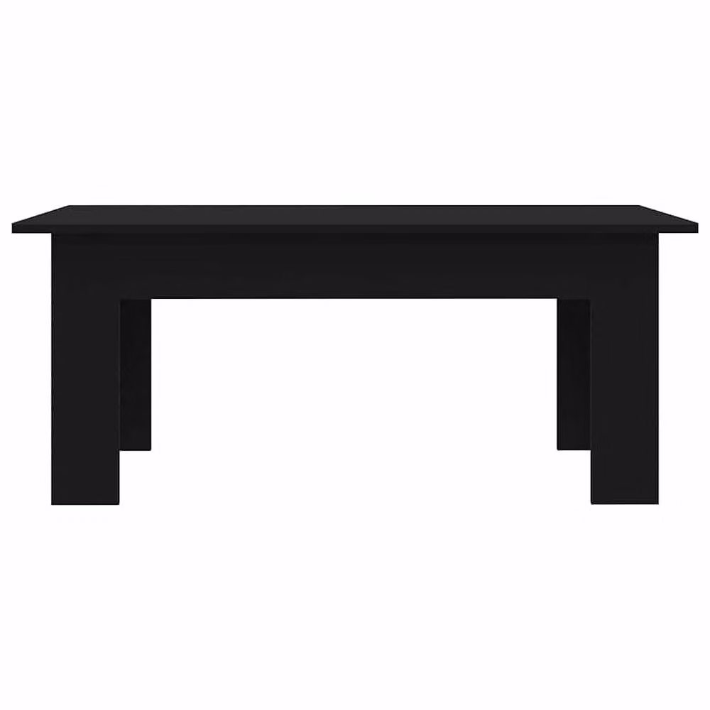 Berkfield Home Modern Black Coffee Table in Engineered Wood W/D/H: 100 x 60 x 42 cm – 3