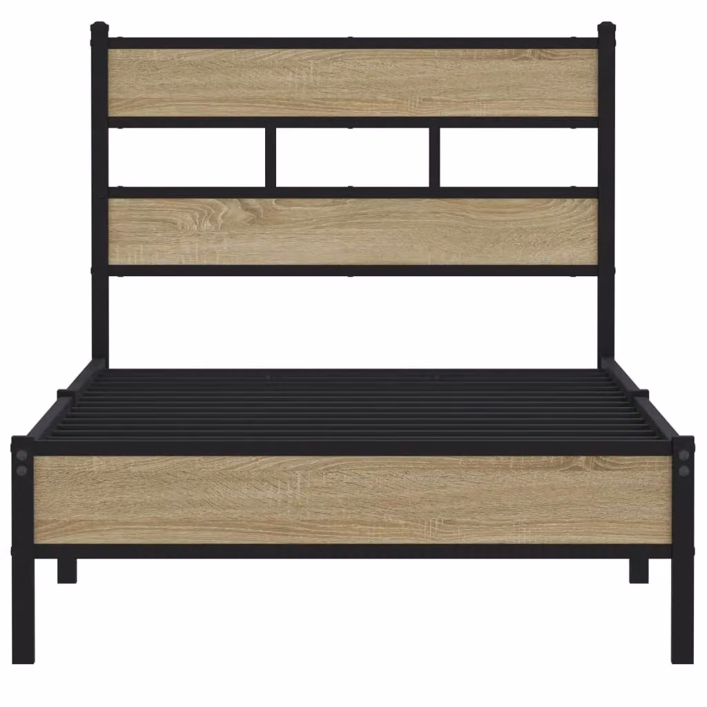 Berkfield Home Bed Frame in Sonoma Oak Brown, W/D/H: 80 x 200 cm – 3