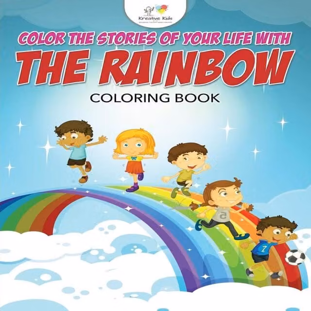 Kreative Kids Rainbow Colouring Book for Children, Multicolour