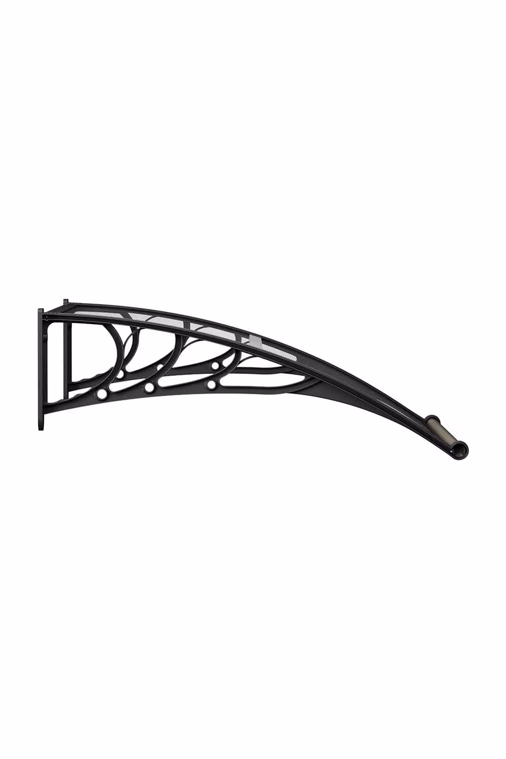 Living and Home Outdoor Door Canopy Window Awning with Drainage Channel in Dark Grey, W/D/H: 200 x 28 x 28 cm – 4