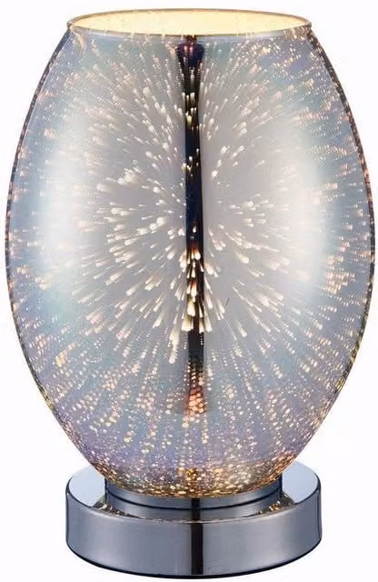 Netlighting Stellar 1 Table Lamp with Chrome Plate and Clear Holographic Glass, E14 – 1