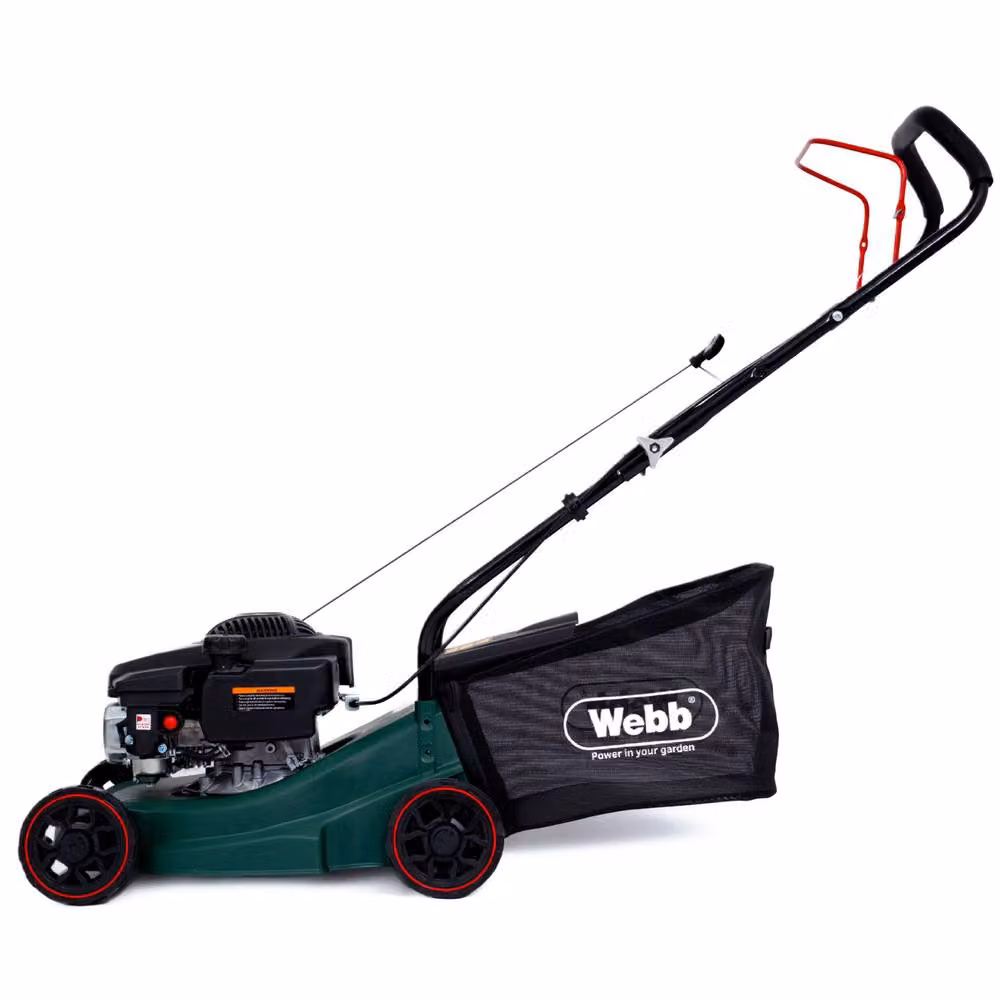 Webb 131cc Petrol Lawn Mower in Green with Collection Bag – 4