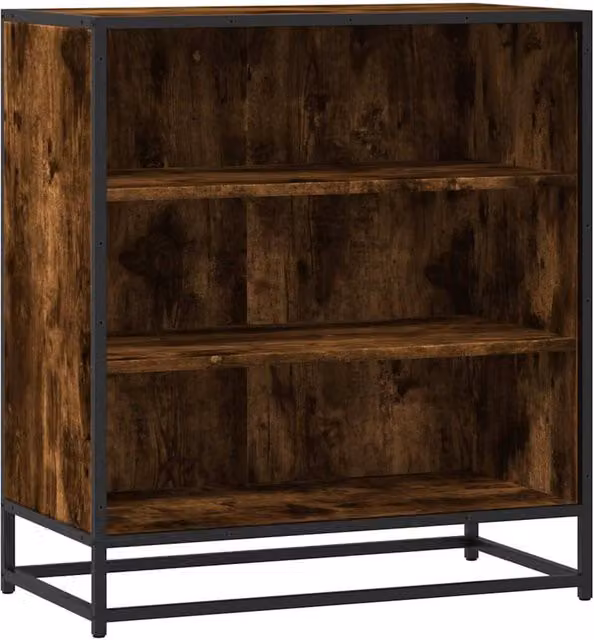 Berkfield Home Industrial Sideboard in Smoked Oak and Brown, W/D/H: 68 x 35 x 76 cm – 1