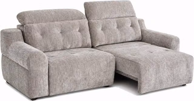 Furnishings For Less UK Harrington Grey Chenille Electric Sofa Bed with Adjustable Headrests W/D/H: 242 x 108 x 109 cm