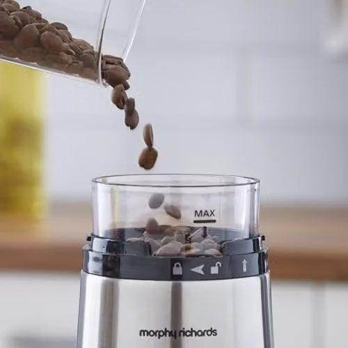 Morphy Richards Brew & Blend Electric Coffee Grinder in Silver with Stainless Steel Body and 60g Capacity – 3