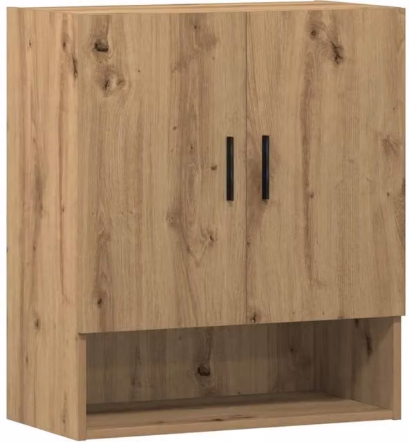 Berkfield Home Artisan Oak Wall Cabinet in Brown, W: 60 cm, D: 31 cm, H: 70 cm – 1