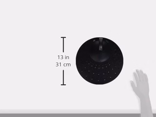 KitchenCraft Universal Splatter Guard Frying Pan Lid with Handle, Black, Diameter: 31 cm – 6