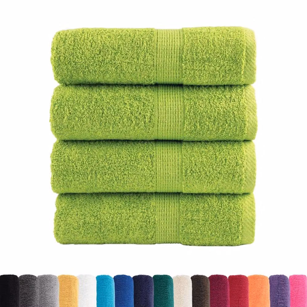 Berkfield Home SOLUND Premium Soap Towels, Apple Green, 4 Pack, W/D: 30 x 30 cm, 600 gsm – 2