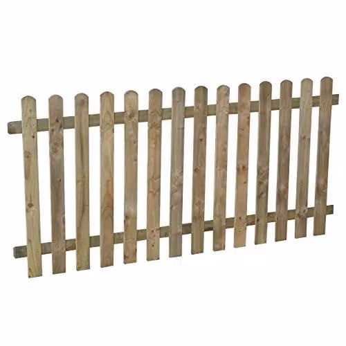 Forest Garden Brown Impregnated Heavy Duty Palisade Wood Fence Panels, Pack of 4, H x W: 180 x 90 cm – 2
