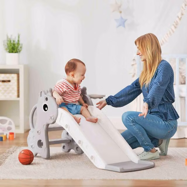 AIYAPLAY 3 in 1 Toddler Slide in Grey