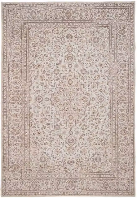 Kukoon Cream Vintage Floral Washable Rug, W x D: 200 x 290 cm