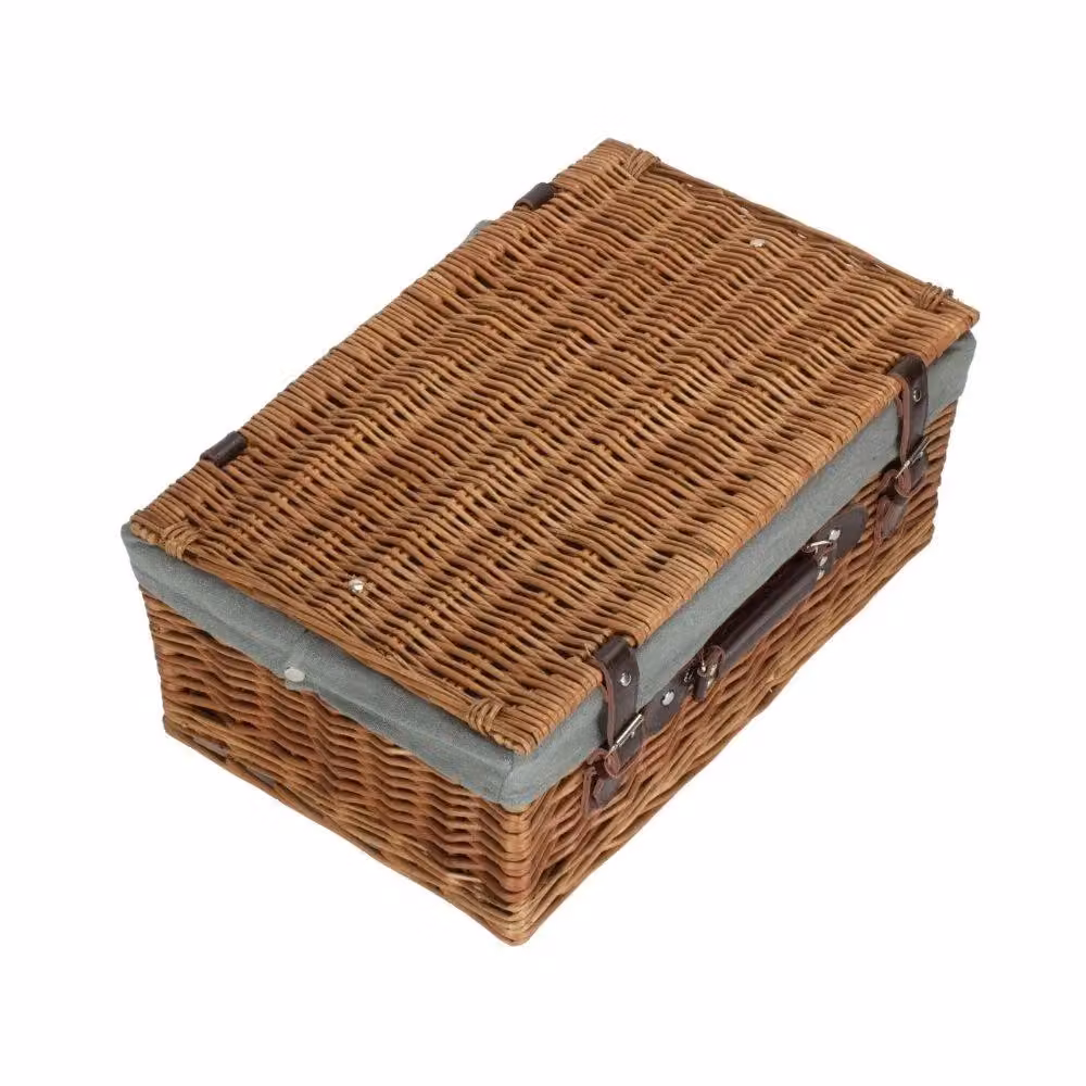 Red Hamper Double Steamed Picnic Basket with Grey Lining, W: 46 cm – 2