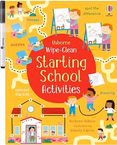 Kirsteen Robson Usborne Wipe-Clean Starting School Activities Multicolour Paperback Book