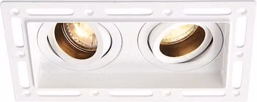 Netlighting Twin Trimless Recessed GU10 Dimmable Tiltable Downlights in White – 1