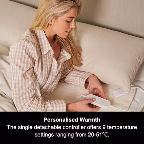 Morphy Richards EverCosy Premium Fleece Heated Electric Under Blanket, Cream, W/D/H: 180 x 160 x 160 cm – 4