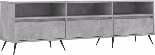Berkfield Home Industrial TV Cabinet in Concrete Grey, W: 150 cm, D: 30 cm, H: 44.5 cm