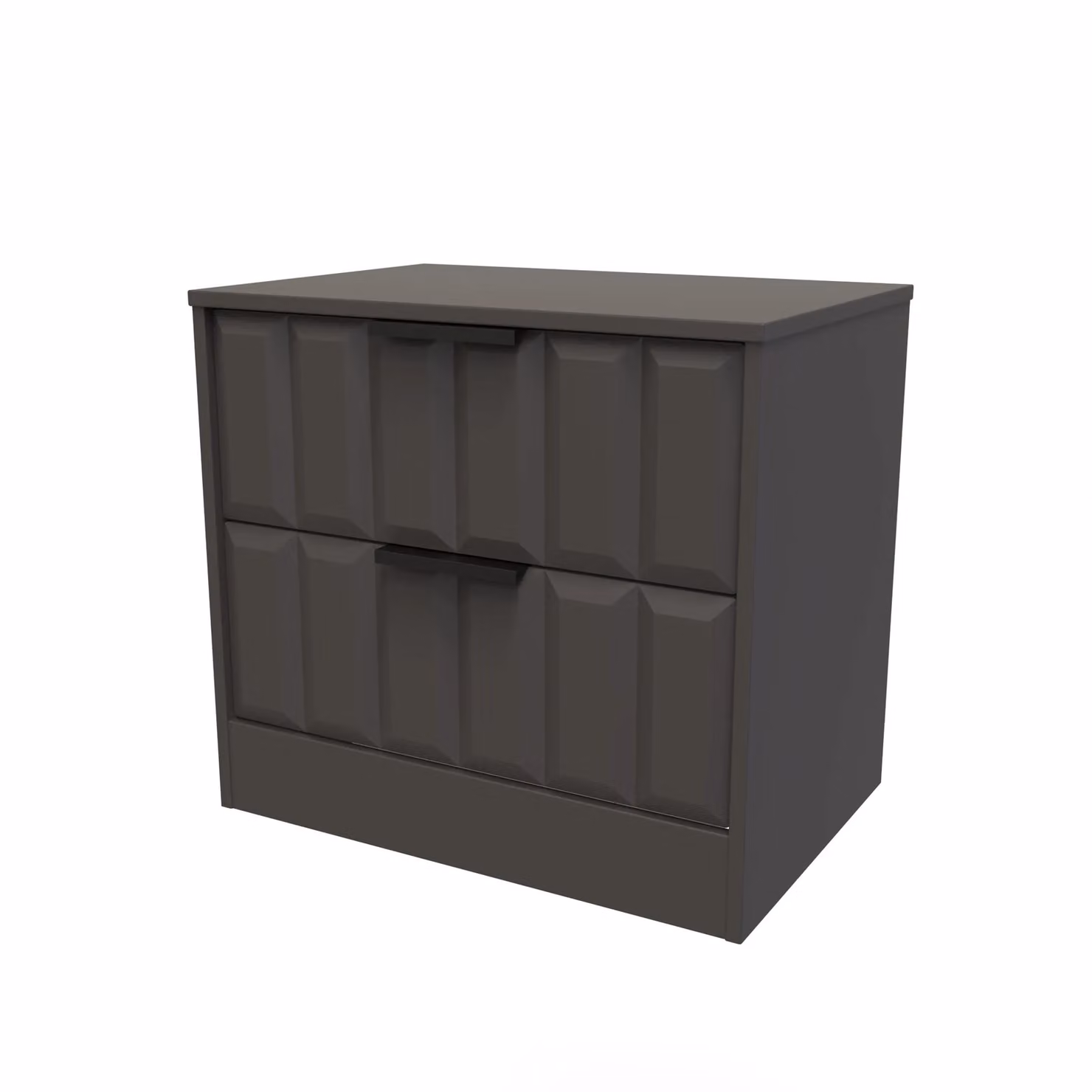 Ready Assembled 2 U Seattle 2 Drawer Side Table in Dark Grey – 2