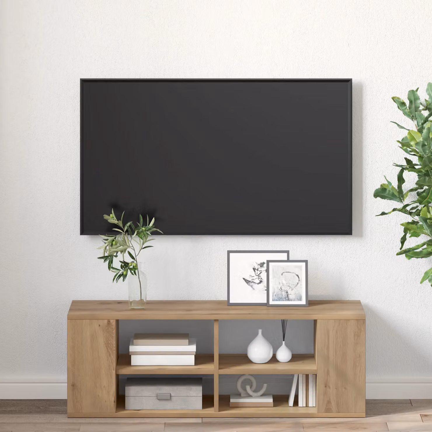Berkfield Home Artisan Oak TV Cabinet in Brown, W/D/H: 102 x 35 x 35 cm – 3