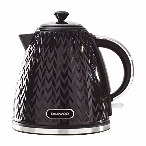 Daewoo Argyle Collection 1.7 l Electric Kettle with Auto Shut Off, Black