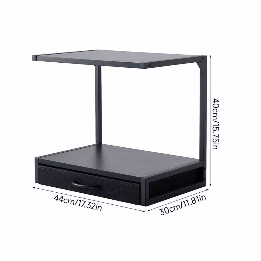 EONLION Black 2 Tier Desktop Printer Stand with Table, Width: 100 cm – 2