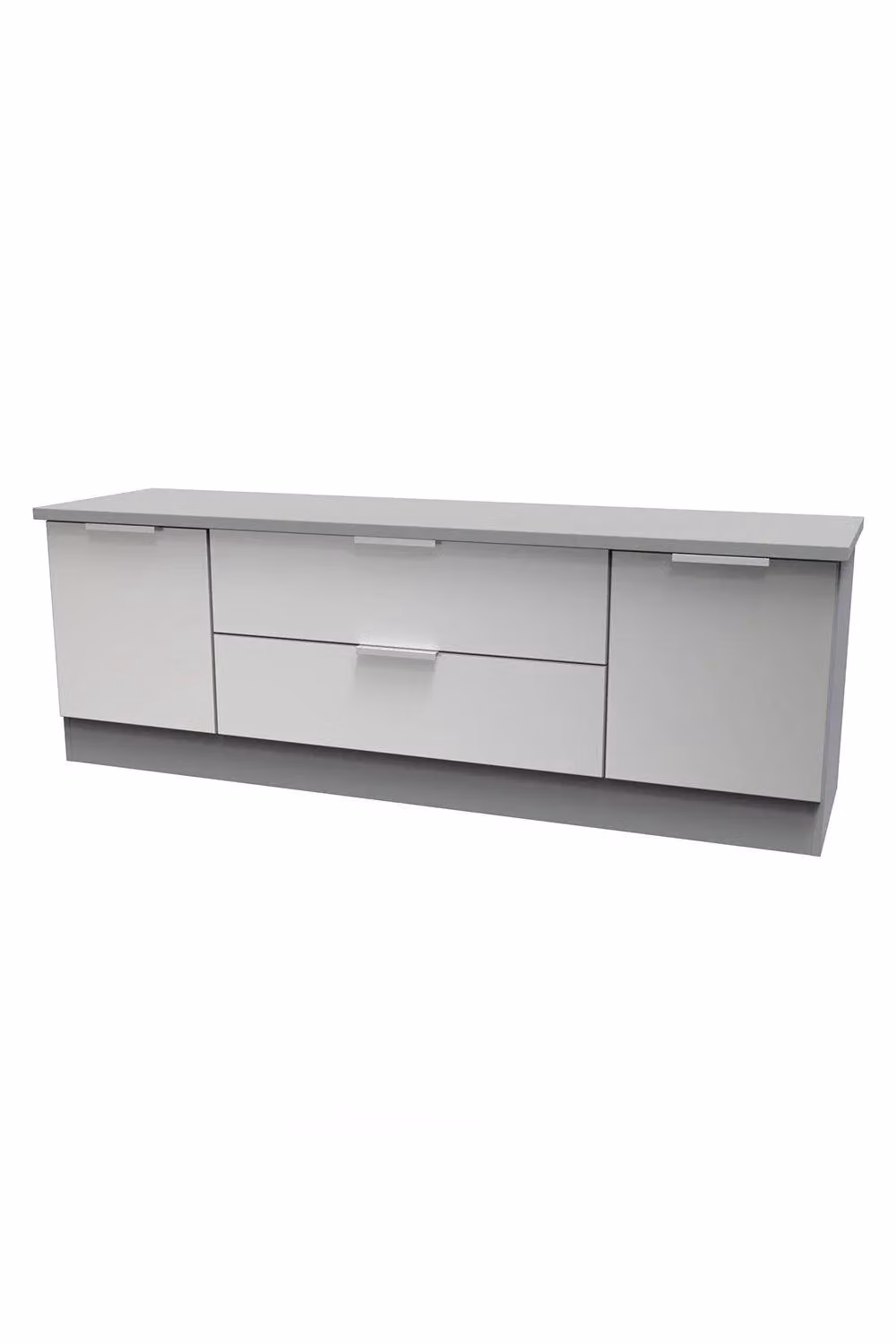 Ready Assembled 2 U Dover Superwide TV Unit with 2 Doors and 2 Drawers in Matt Dark Grey – 2
