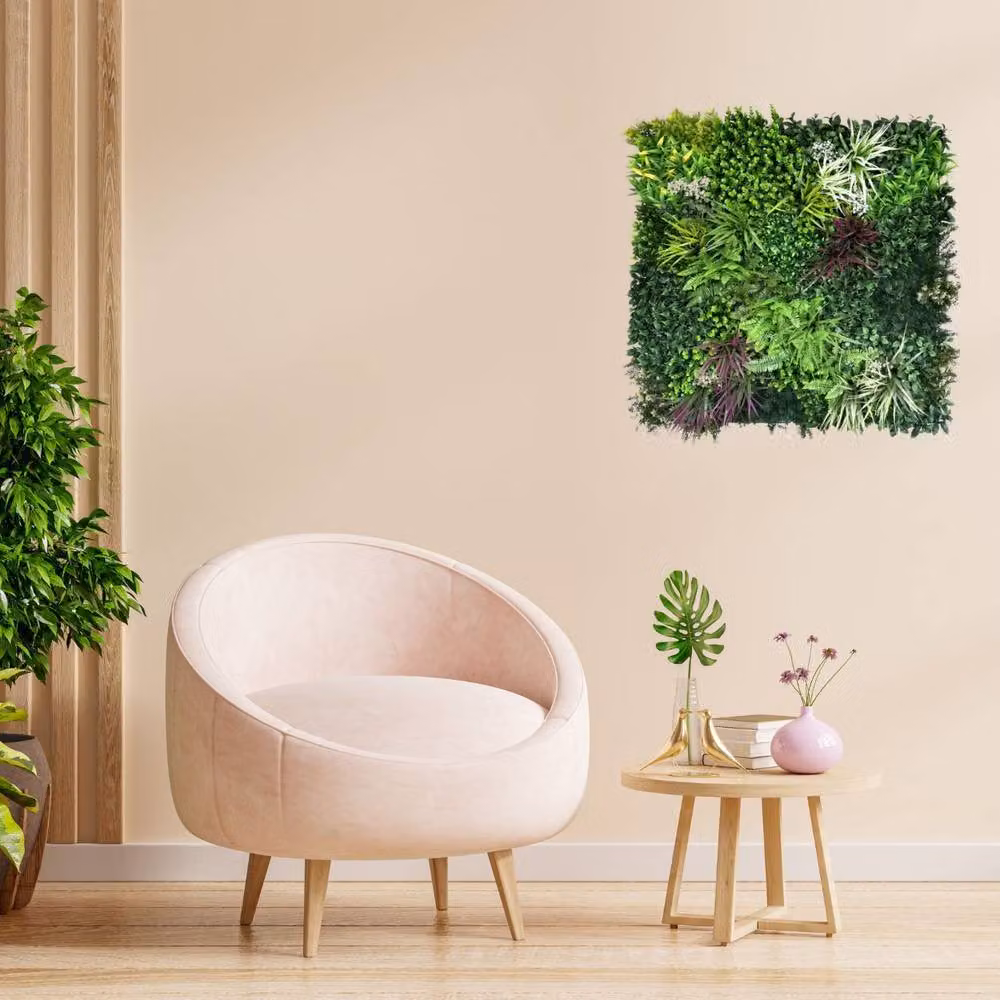 Ark Mat Wordsworth Artificial Plant Wall Panel, Green, W: 100 cm, H: 100 cm – 10