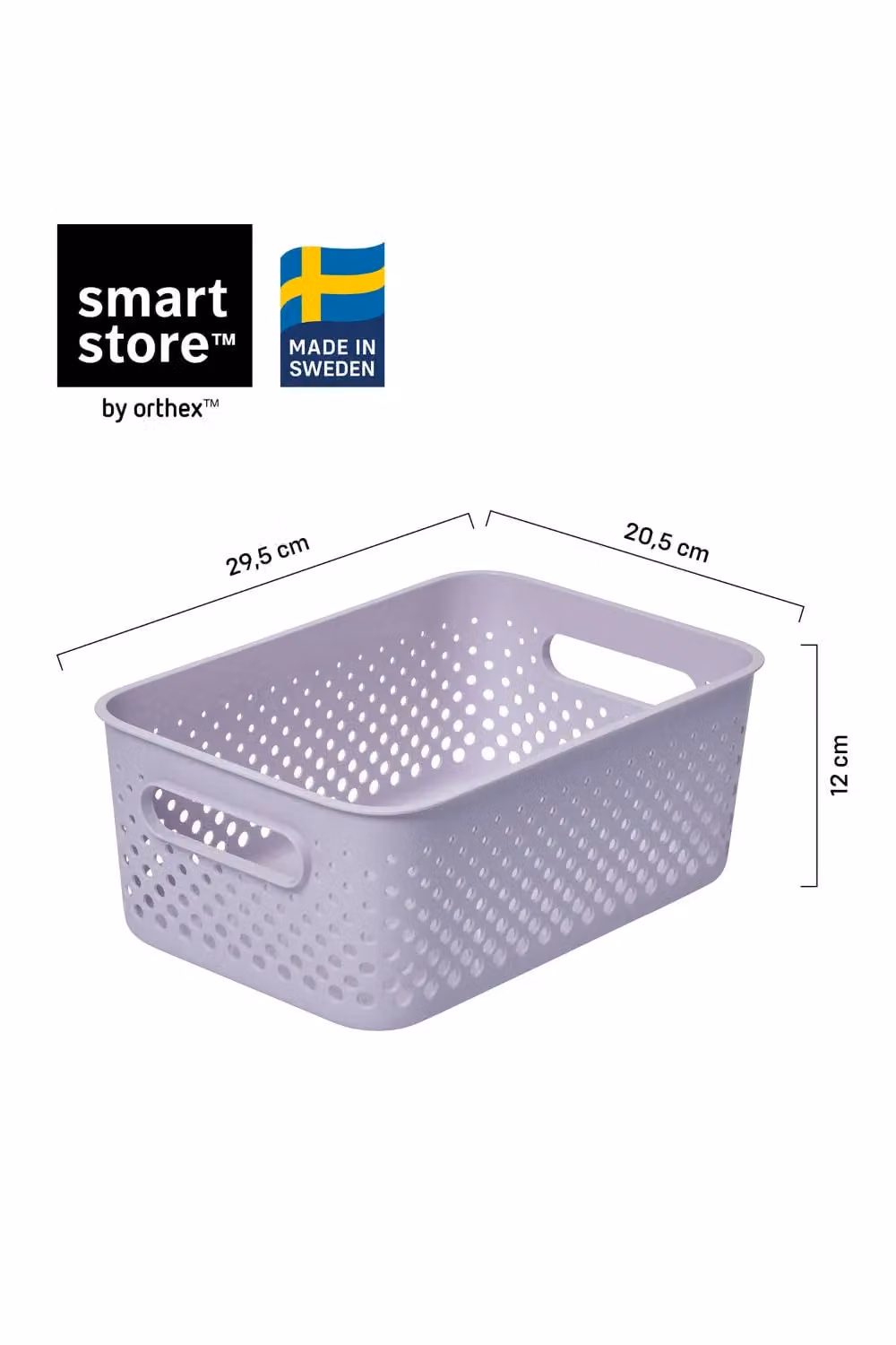 SmartStore Essence Medium Storage Basket Organiser, White and Purple, 5.6L, Pack of 3 – 1