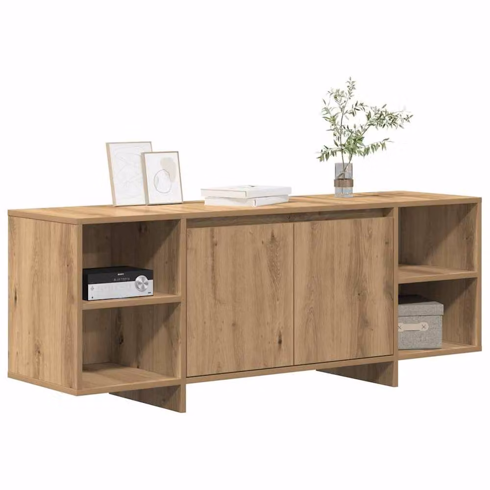 Berkfield Home Artisan Oak TV Cabinet in Brown, W: 130 cm, D: 35 cm, H: 50 cm – 3